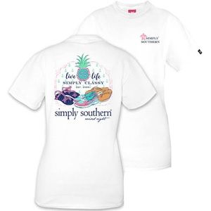 White Simply Southern T shirt